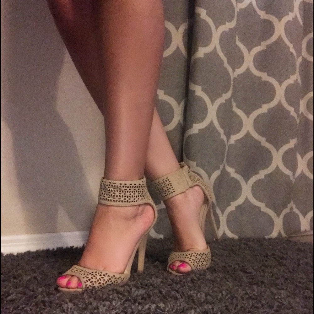 Nude Laser Cut Heels